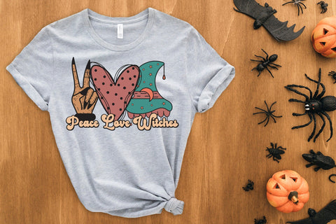 Peace Love Witches | Halloween Witch Sublimation Sublimation CraftLabSVG 