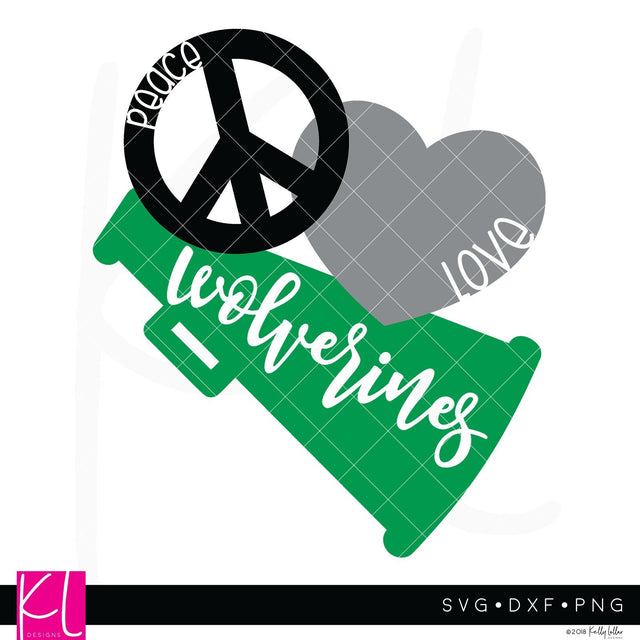 Peace Love Wolverines SVG Kelly Lollar Designs 