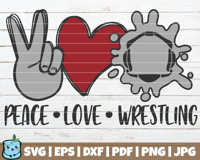 Peace Love Wrestling SVG MintyMarshmallows 