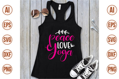 peace love yoga svg SVG shah alam 