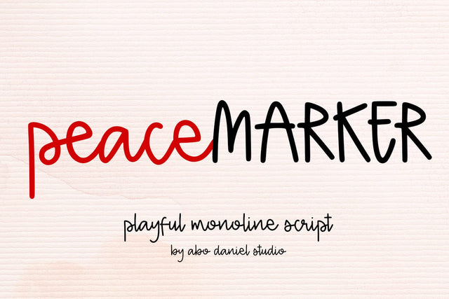 Peace Marker Font Abo Daniel Studio 