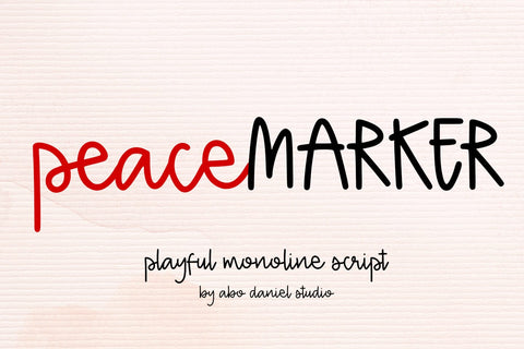 Peace Marker Font Abo Daniel Studio 