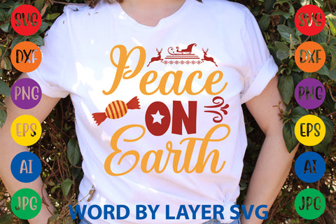Peace On Earth, Christmas SVG Design SVG Rafiqul20606 