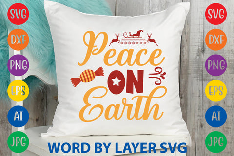 Peace On Earth, Christmas SVG Design SVG Rafiqul20606 