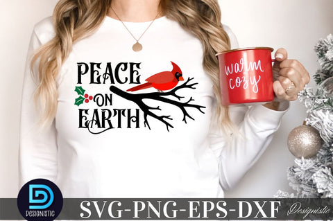 Peace on earth , Christmas SVG SVG DESIGNISTIC 