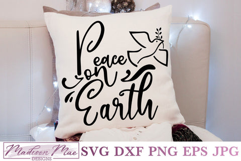 Peace On Earth, Christmas SVG SVG Madison Mae Designs 