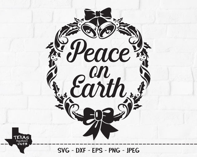 Peace On Earth | Christmas SVG SVG Texas Southern Cuts 