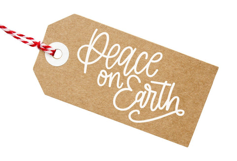 Peace On Earth Hand Lettered Cut File SVG SVG Cursive by Camille 