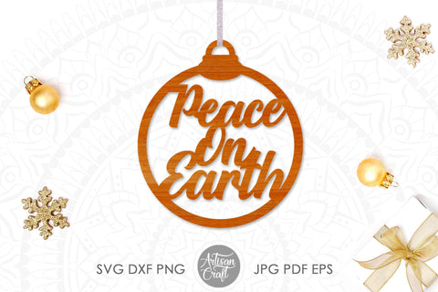 Peace on Earth ornament SVG SVG Artisan Craft SVG 