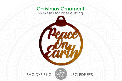 Peace on Earth ornament SVG SVG Artisan Craft SVG 
