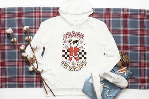 Peace on Earth - Retro Christmas Sublimation Sublimation CraftLabSVG 