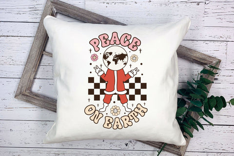 Peace on Earth - Retro Christmas Sublimation Sublimation CraftLabSVG 