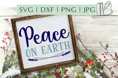Peace on Earth SVG, Christmas SVG SVG TB Designs 