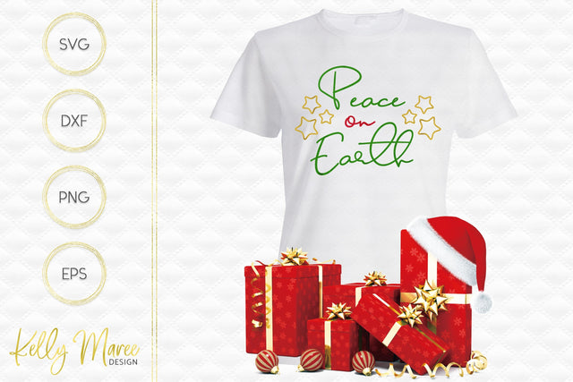 Peace on Earth SVG Cut File Kelly Maree Design 
