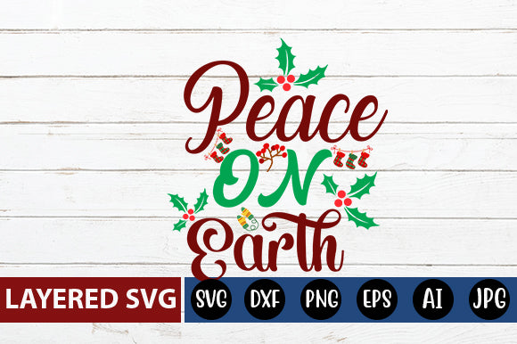 peace on earth SVG cute file SVG Blessedprint 