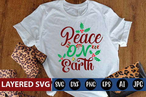peace on earth SVG cute file SVG Blessedprint 