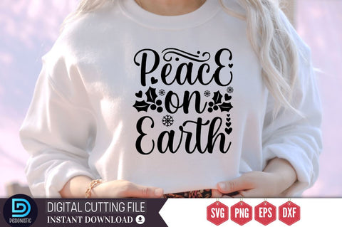 Peace on earth SVG, Peace on earth SVG DESIGNISTIC 