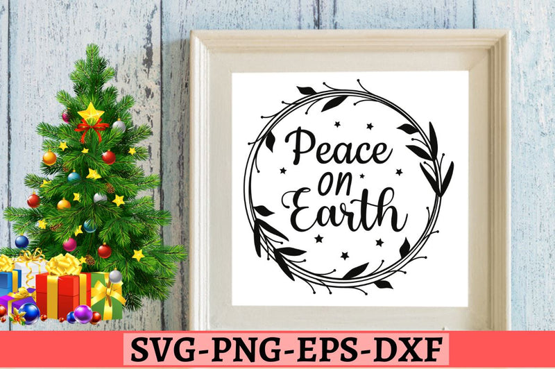 Peace on earth SVG, Peace on earth SVG DESIGNISTIC 