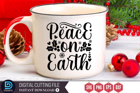 Peace on earth SVG, Peace on earth SVG DESIGNISTIC 