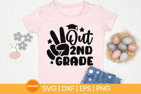 Peace out 2nd grade, graduation svg quote SVG Maumo Designs 