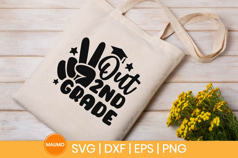 Peace out 2nd grade, graduation svg quote SVG Maumo Designs 