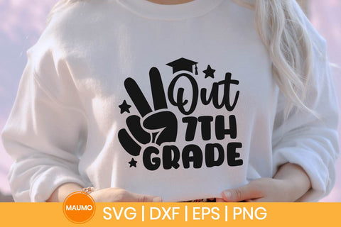 Peace out 7th grade, graduation svg quote SVG Maumo Designs 