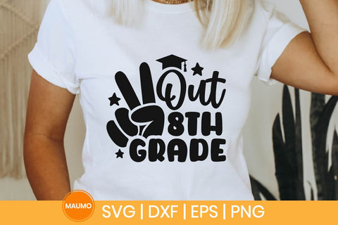 Peace out 8th grade, graduation svg quote SVG Maumo Designs 