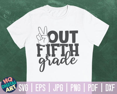 Peace out fifth grade SVG | End of school quote SVG HQDigitalArt 