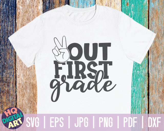 Peace out first grade SVG | End of school quote SVG HQDigitalArt 