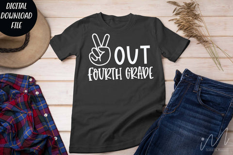 Peace out fourth grade svg, teacher t shirt svg, fourth grade teacher SVG Isabella Machell 