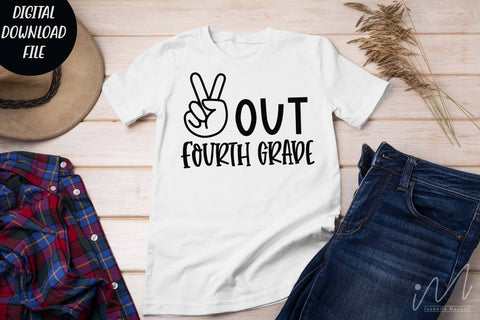 Peace out fourth grade svg, teacher t shirt svg, fourth grade teacher SVG Isabella Machell 