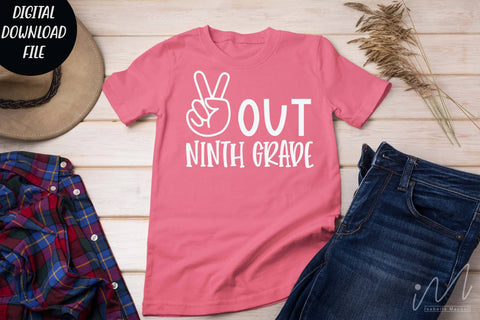 Peace out ninth grade svg, ninth grade t shirt svg SVG Isabella Machell 