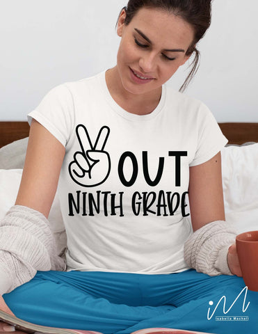 Peace out ninth grade svg, ninth grade t shirt svg SVG Isabella Machell 