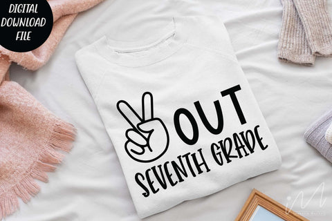 Peace out seventh grade svg, seventh grade teacher t shirt svg SVG Isabella Machell 