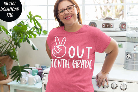 Peace out tenth grade svg, tenth grade t shirt svg SVG Isabella Machell 