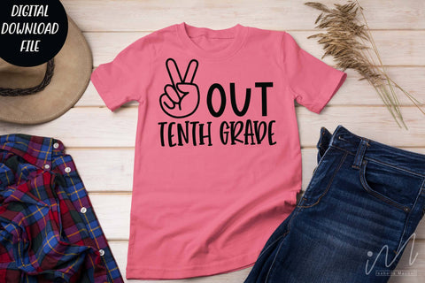Peace out tenth grade svg, tenth grade t shirt svg SVG Isabella Machell 
