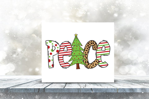 Peace PNG, Christmas Sublimation Design Sublimation CraftLabSVG 
