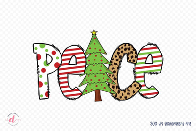Peace PNG, Christmas Sublimation Design Sublimation CraftLabSVG 