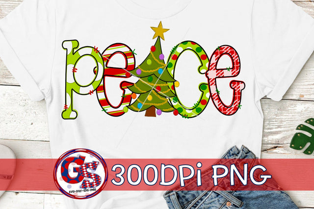 Peace PNG for Sublimation-Christmas PNG Sublimation Greedy Stitches 