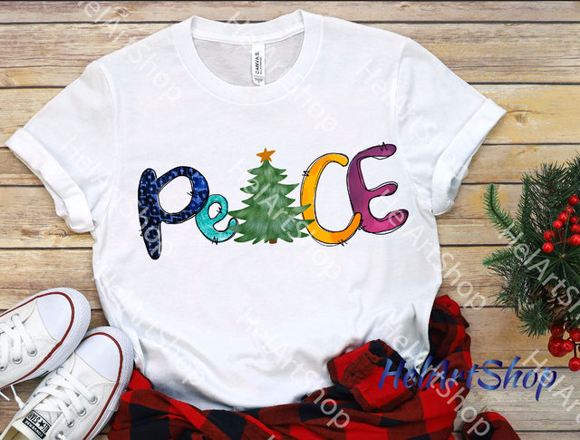 Peace Png, Sublimation png, Doodle Christmas Shirt Png Sublimation _HelArtShop_ 