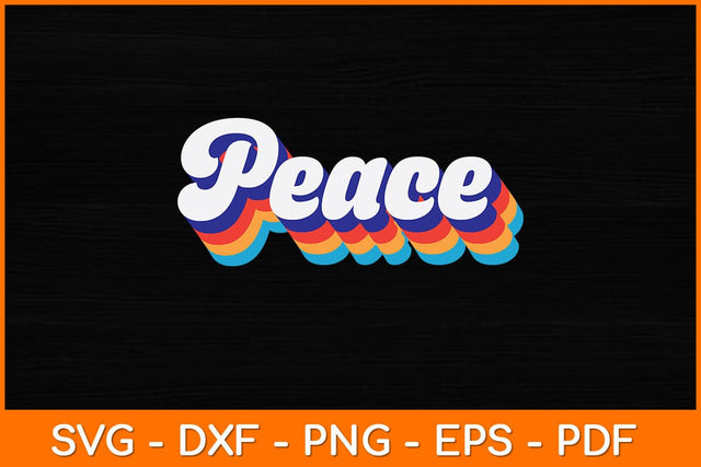 Peace Retro Vintage Svg Design SVG artprintfile 