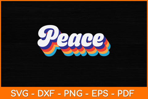 Peace Retro Vintage Svg Design SVG artprintfile 