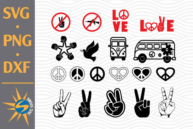 Peace Sign, Hippie Bus SVG, PNG, DXF Digital Files Include SVG SVGStoreShop 