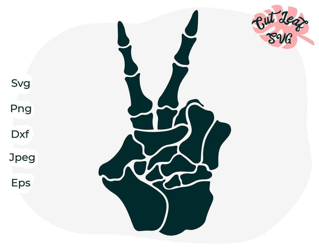 Peace sign svg, skeleton peace sign svg, peace svg, skeleton hand svg, skeleton svg, bones svg, skeleton peace hand svg, peace hand svg SVG CutLeafSvg 