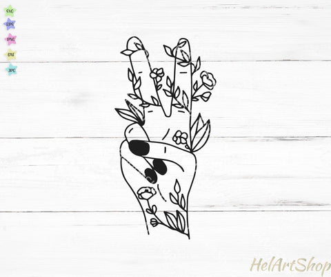 Peace Sign SVG, Wildflowers SVG SVG _HelArtShop_ 