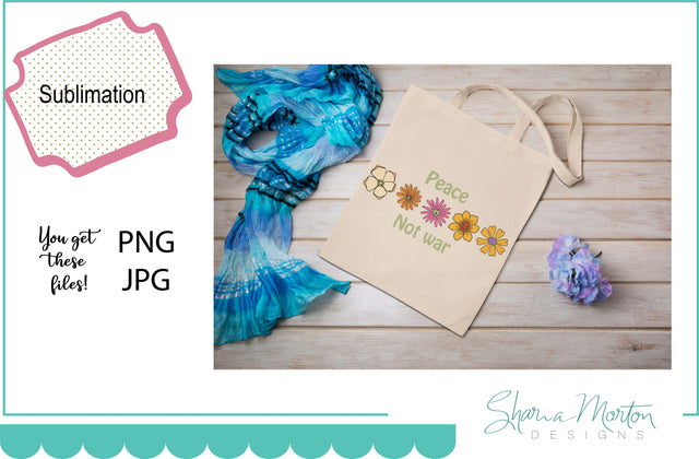 Peace sublimation file for T-shirts, bags Sublimation Sharia Morton Designs 