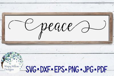 Peace SVG Wispy Willow Designs 