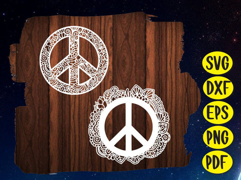 Peace Symbols Flower Paper cut SVG Johan Ru designs 
