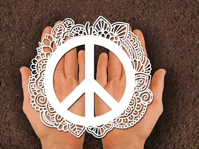 Peace Symbols Flower Paper cut SVG Johan Ru designs 