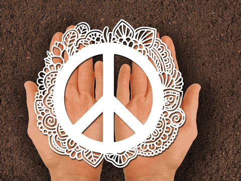 Peace Symbols Flower Paper cut SVG Johan Ru designs 